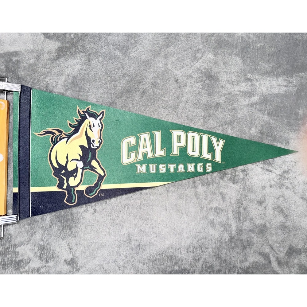 Cal Poly SLO Mustangs Pennant Green Gold College NCAA Collectible Display Decor